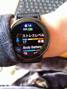 Garminのストレスレベル